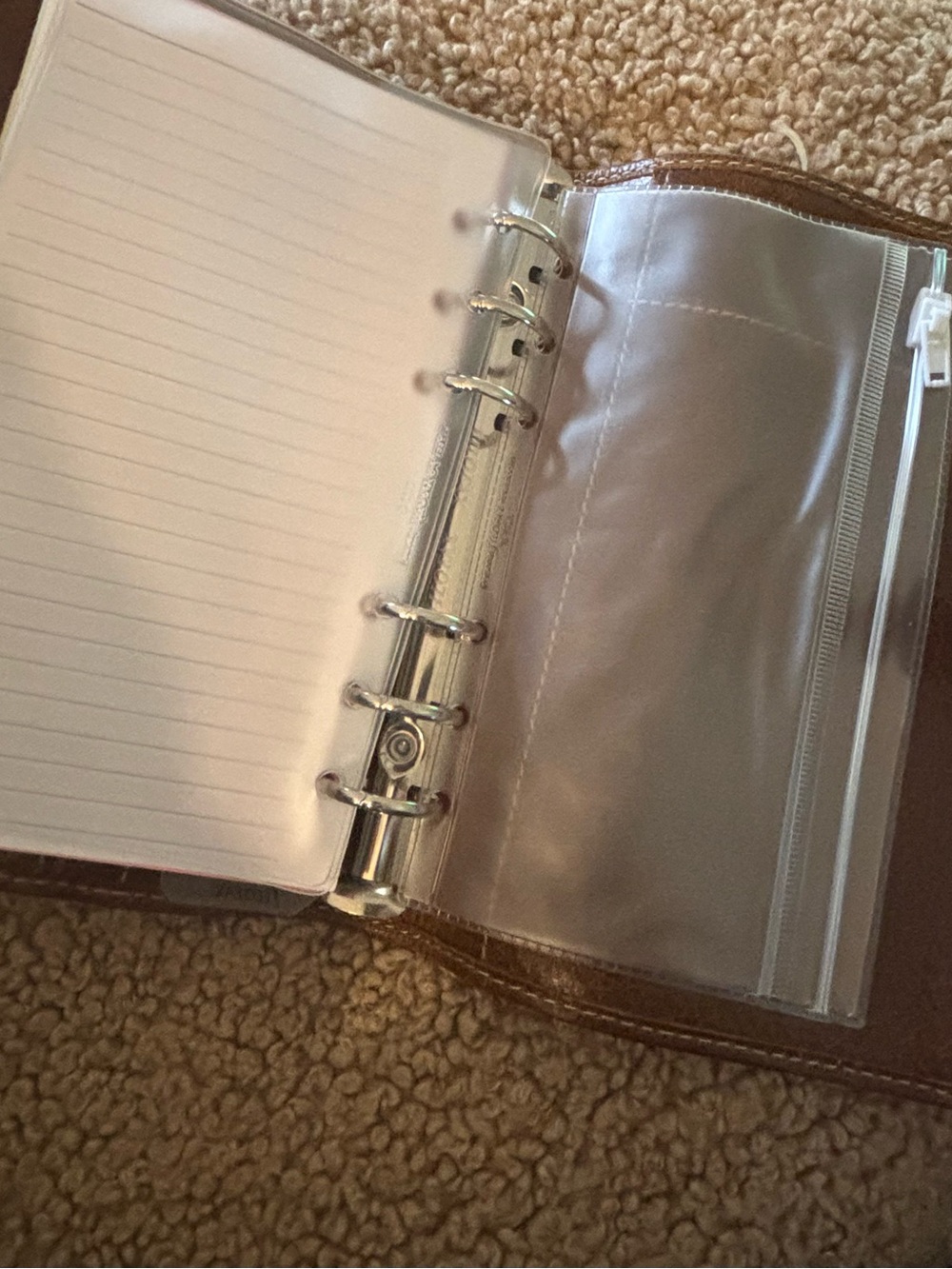Brown Leather Snap Filofax Malden personal Organizer antiqued leather - Picture 11 of 13